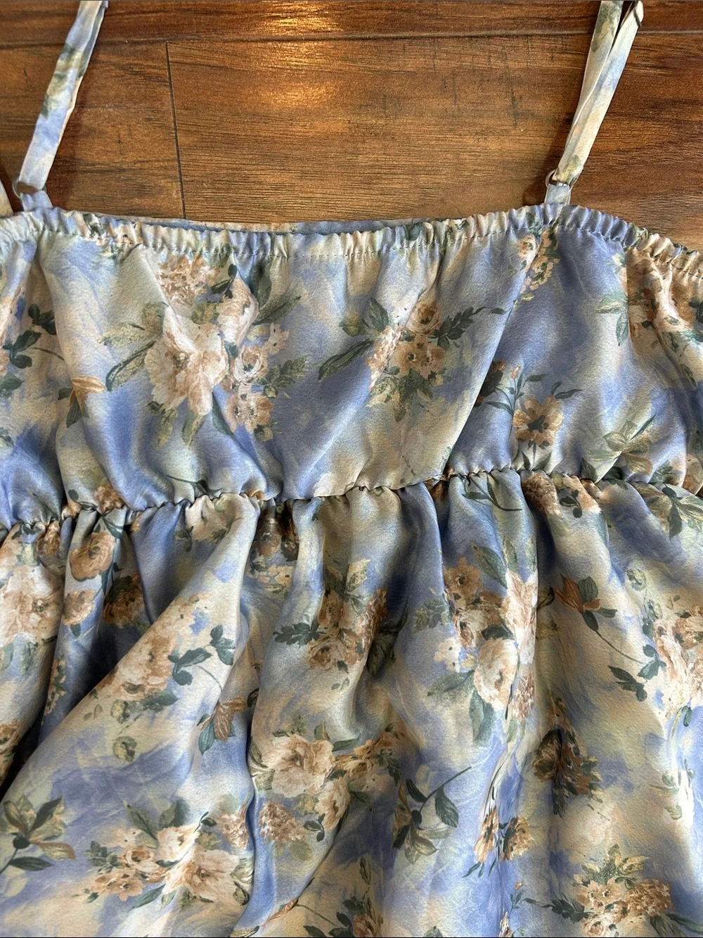 wild fable Blue Floral Tie-Shoulder Sundress - Picture 8 of 8